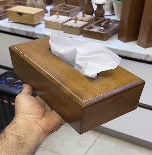 جعبه دستمال کاغذی چوبی لوکس